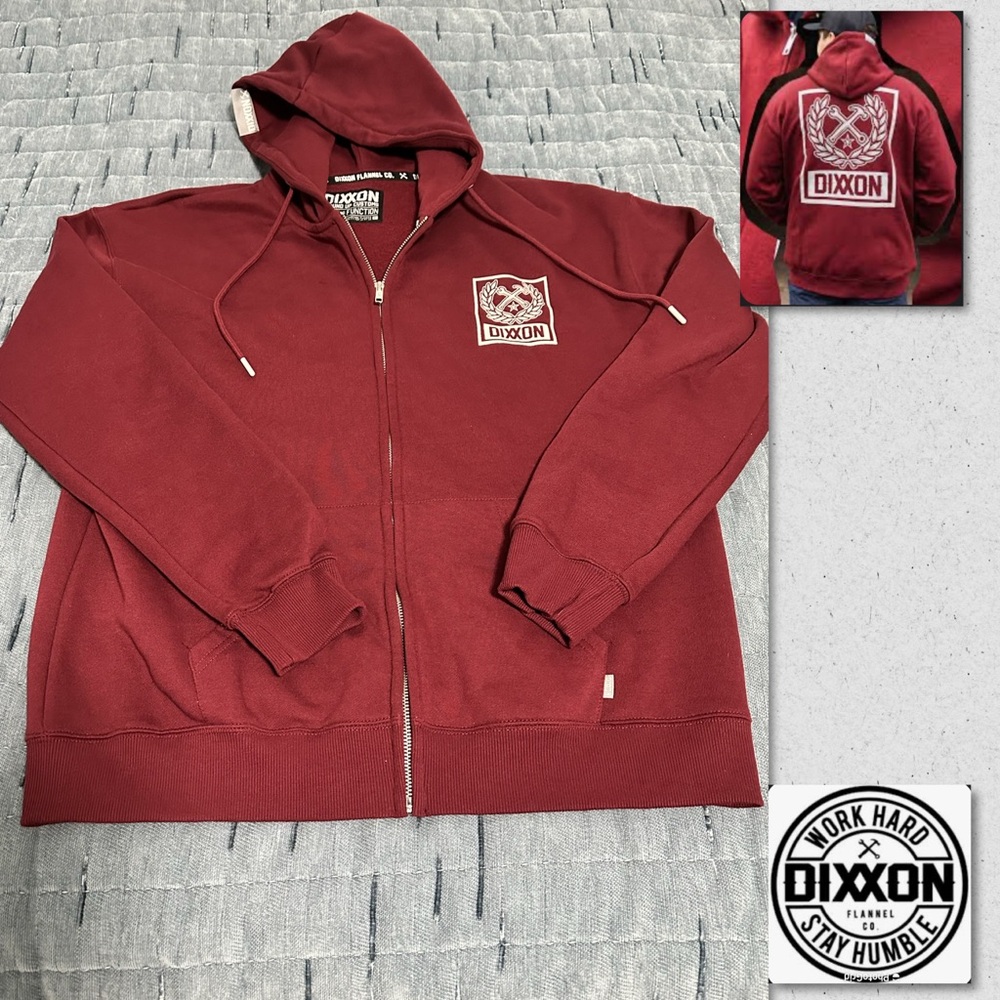 DIXXON Crest Zip-Up Hoodie